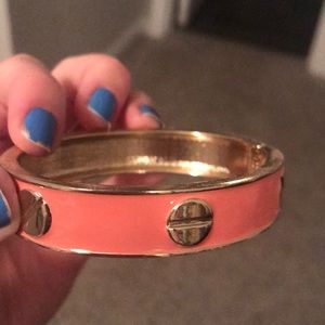 Coral screw bangle- sterling forever